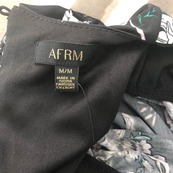 AFRM long sleeve floral open back midi dress - Picture 11 of 12